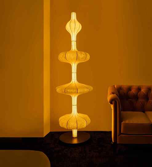AUM Himalayan Whisper Grand Handcrafted Floor Lamp with Bulb (E27 Holder)